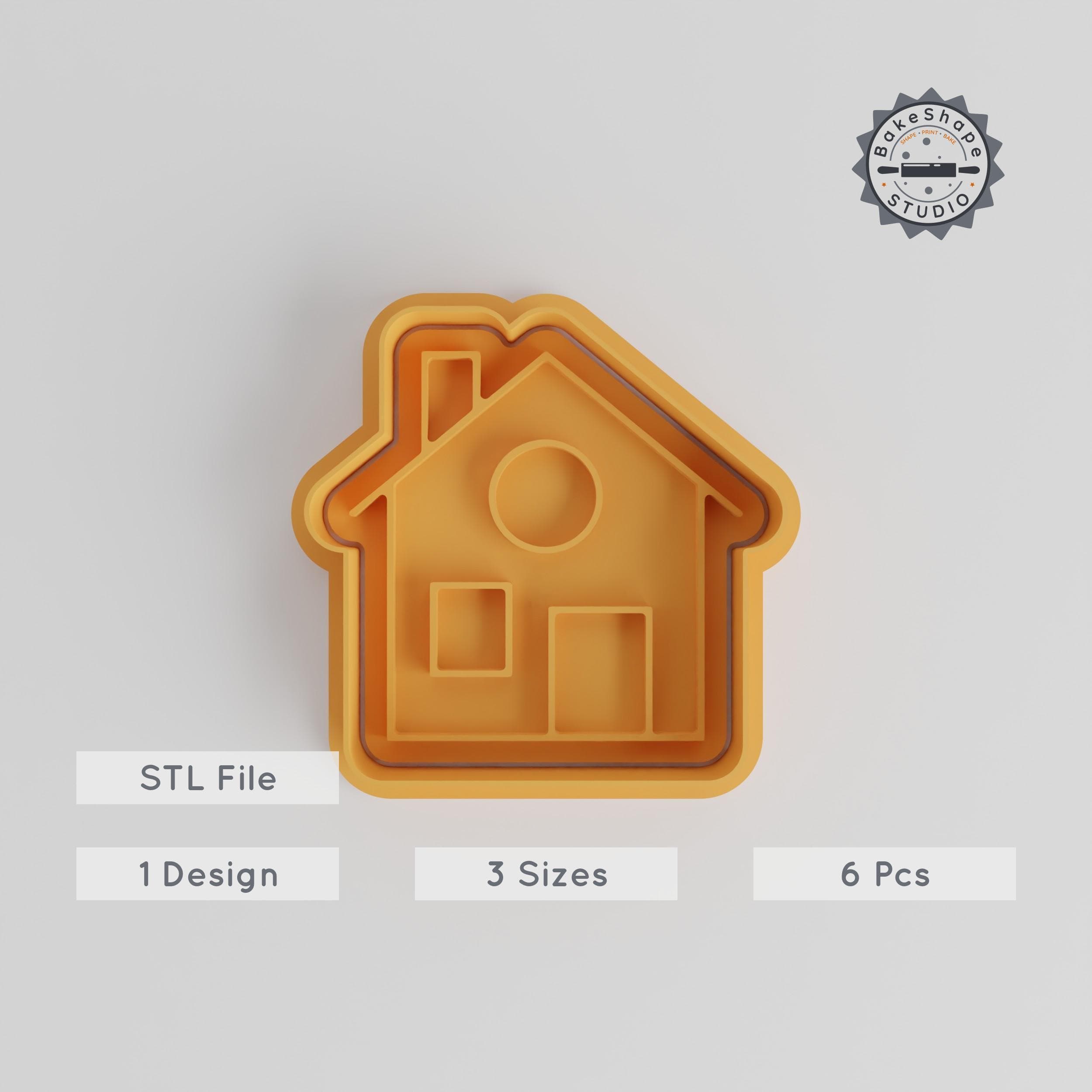 House Cookie Cutter & Stamp Set, Home Building Shapes, 6-Piece Pack, Perfect for S/M/L Fondant & Cookies PRODUCT_4898 3d model