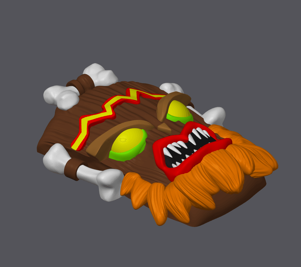 Uka Uka Crash Bandicoot Display Mask 3d model