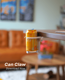 Can Claw - Fold Out Desk Cupholder - Minimalist Work From home setup 3d model