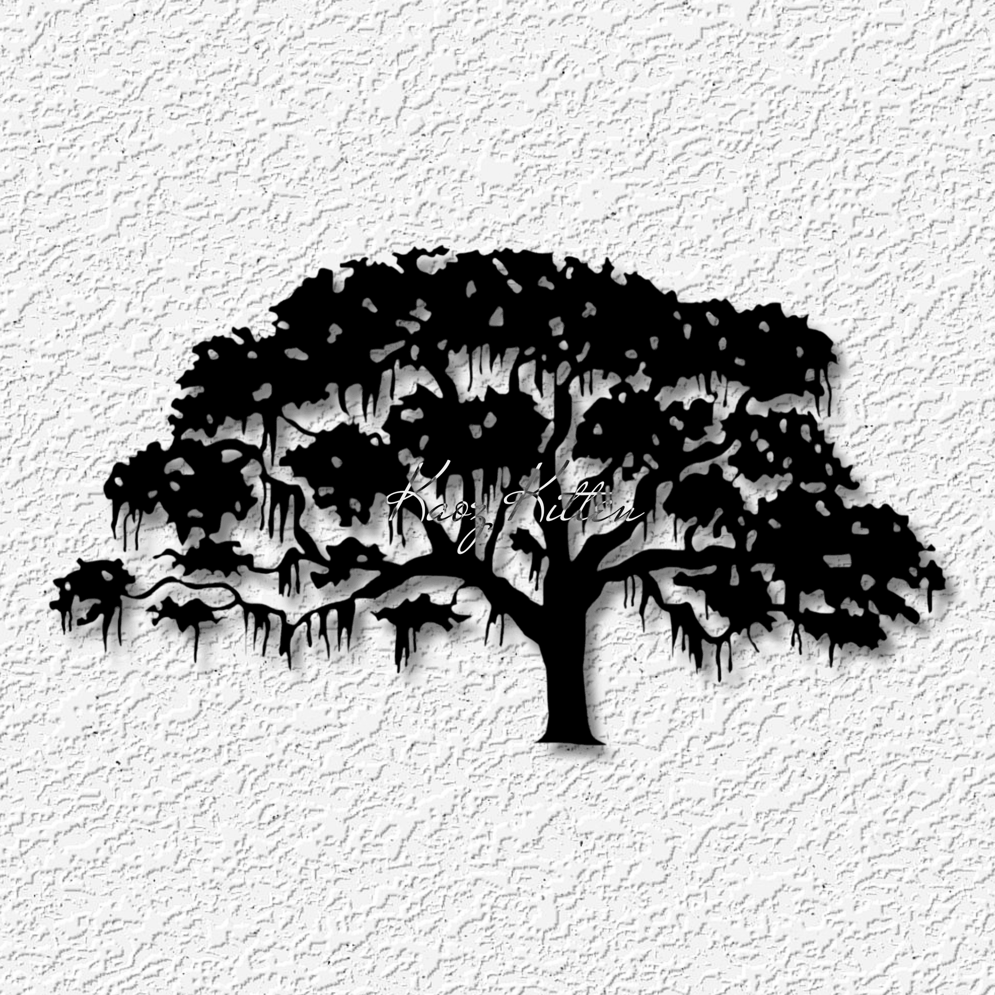 mossy oak tree wall art nature home decor 3d model