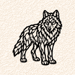 WOLF-2 Wall Art Home Decor 3d model
