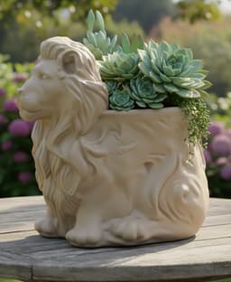 Majestic Lion Succulent Planter 3d model