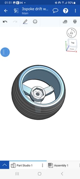 Rc car drift wheel 3 spoke 3d model