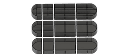 Multiboard trays with inserts 3d model