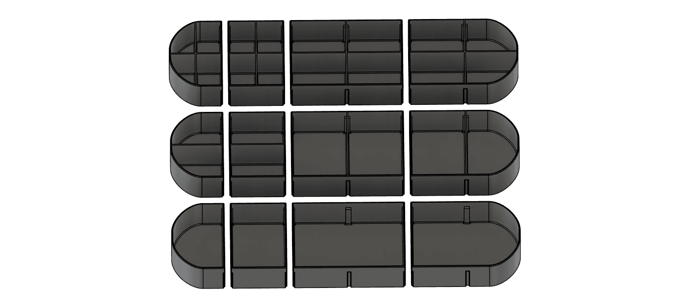 Multiboard trays with inserts 3d model