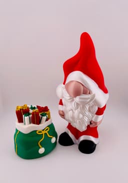 Santa Gnome with Bag of Gifts 3d model