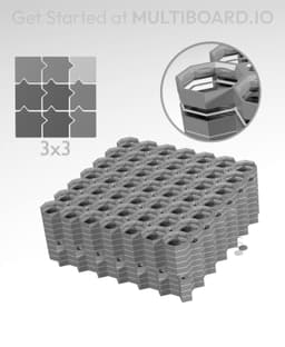 7x7 Legacy Tiles - 3x3 Board - Multi-Material Stack 3d model