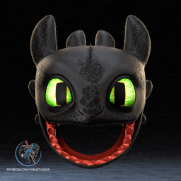 Toothless Mask 3D Printer STL File 3d model