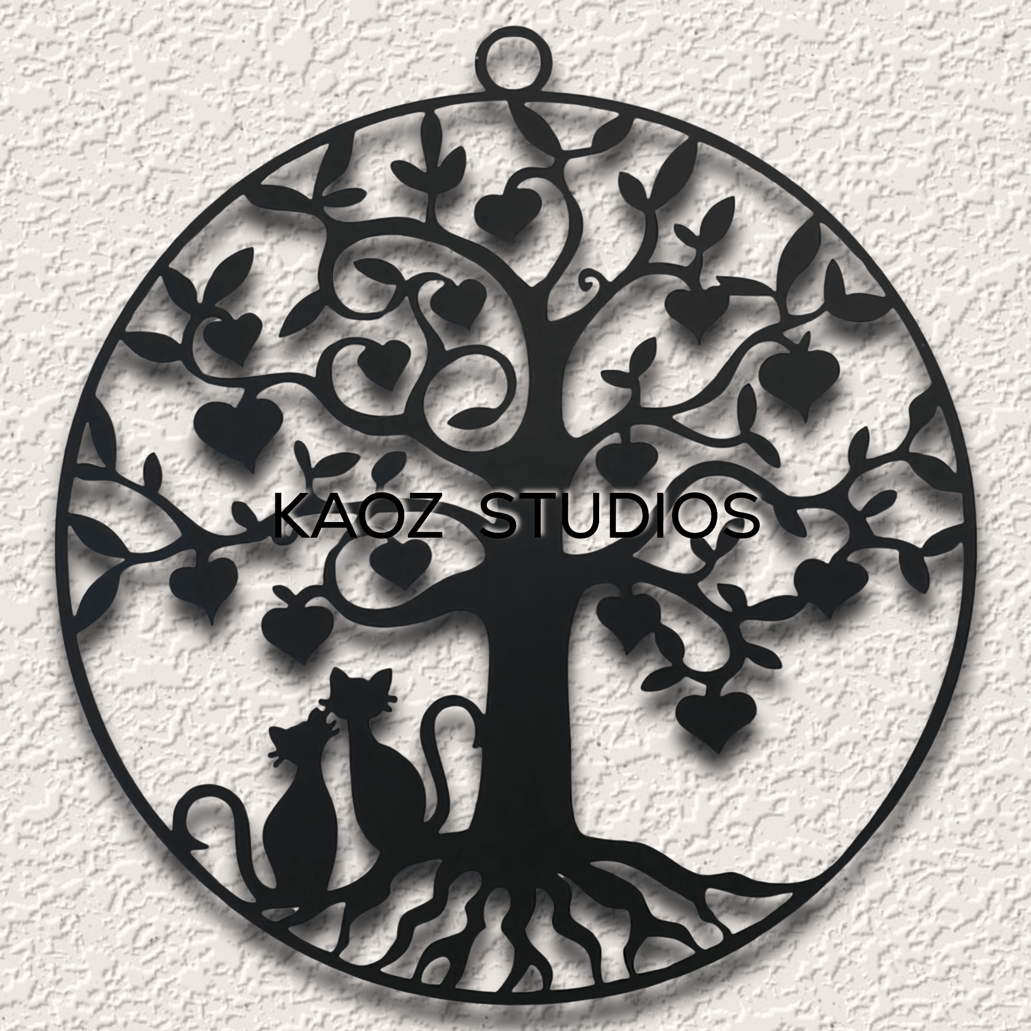 tree of life wall art cats wall decor love decoration 3d model