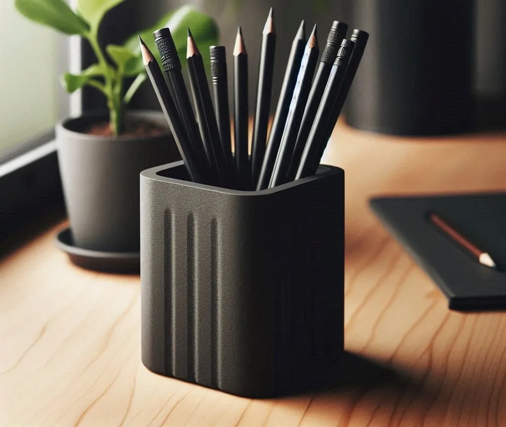 Modern Square Design Pencil Holder 3d model