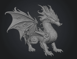 Ocean Breeze Dragon STL File for 3D Print 3d model
