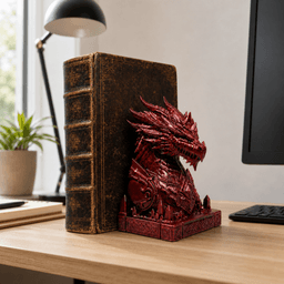DRAGON BOOK STAND - MAJESTATIC DRAGON / MODERN HOMEDECOR / GOTHIC / DRAGON DECOR / BOOKEND HOLDER 3d model