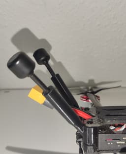 +Spacers ImpulseRC Apex EVO 5" Walksnail Moonlight Antenna, ELRS RP1 V2 Nano Receiver mount 3d model