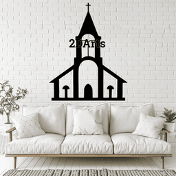 Church 2D Wall Art/Window Art - Digital STL & SVG File 3d model