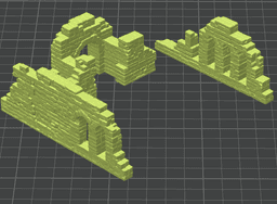 Ancient Stone Structure set of 3 3d model