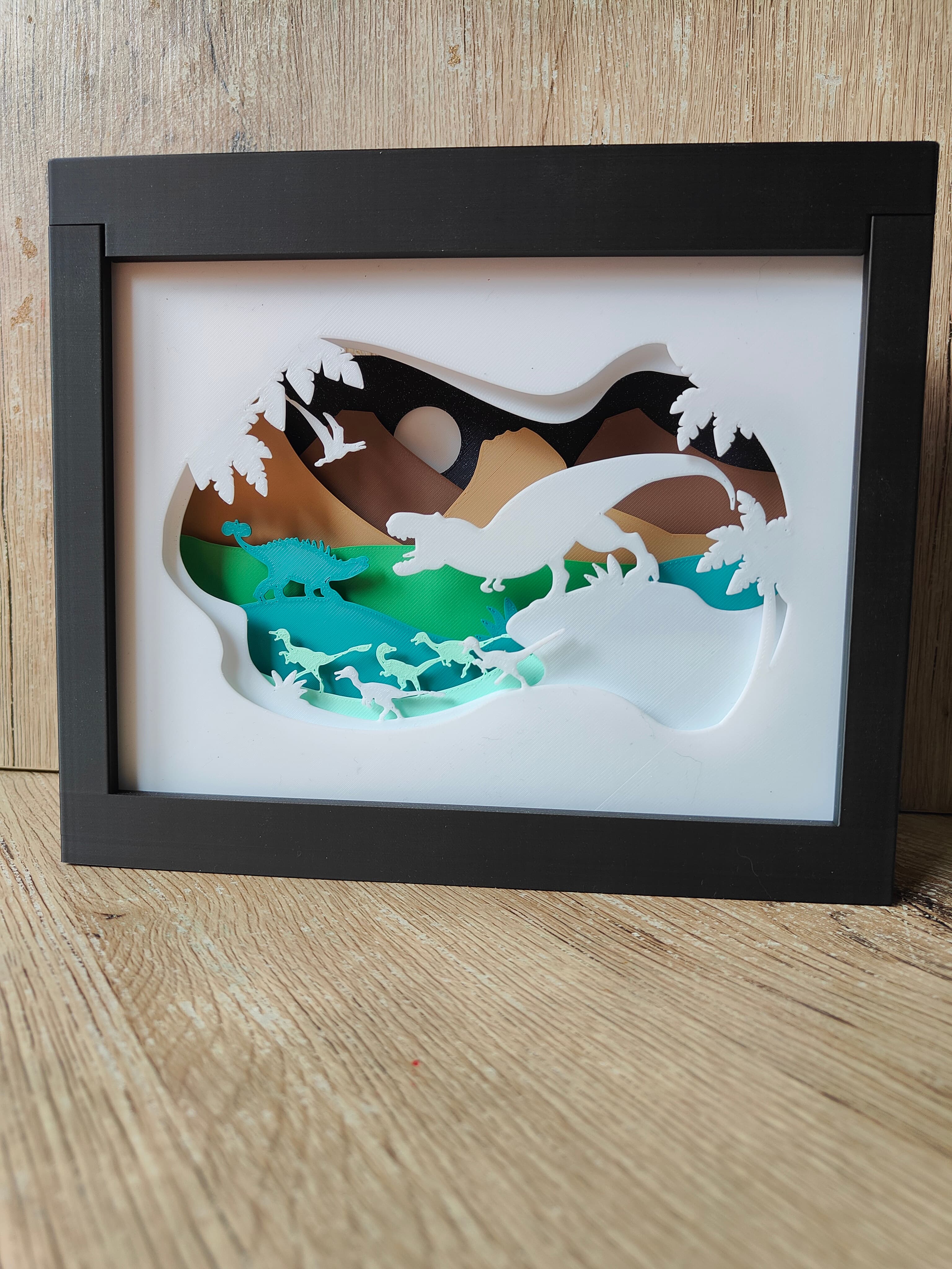 Dinosaur Shadow Box 3d model
