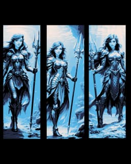 Princess Ariel has had enough and has changed her outfit to Defend her People - Set of bookmarks 3d model
