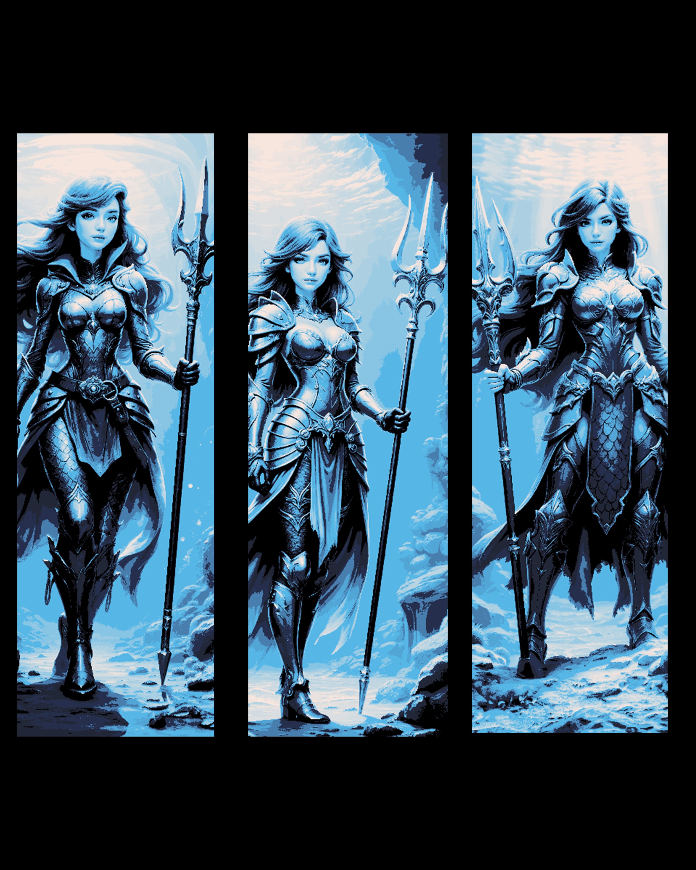 Princess Ariel has had enough and has changed her outfit to Defend her People - Set of bookmarks 3d model