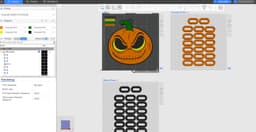 Jack Skellington Halloween Pumpkin Emblem Chain Link 3d model
