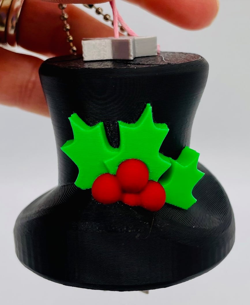 Christmas Top Hat Ornament 3d model