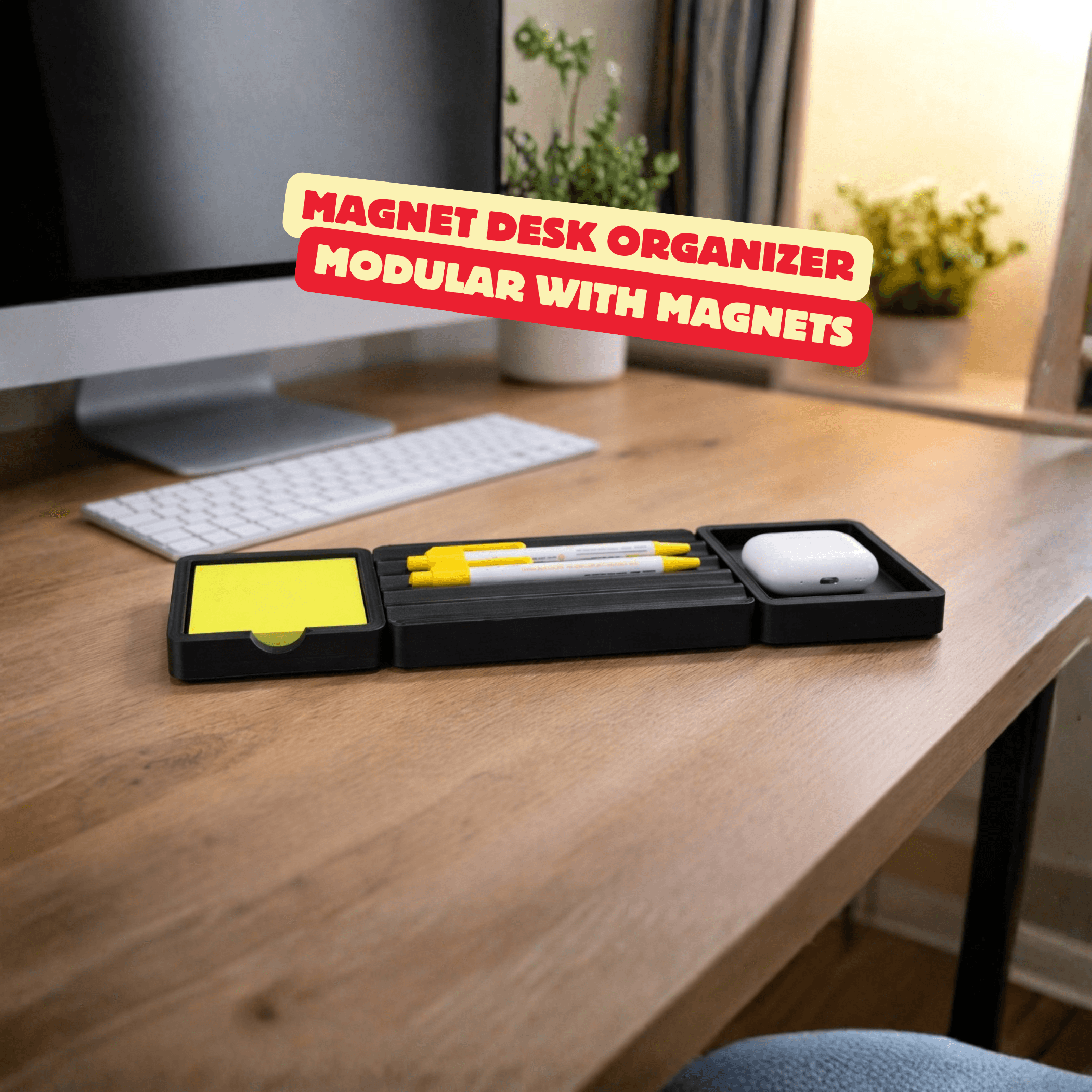 MODULAR DESKTOP ORGANIZER WITH MAGNETS / PEN ORGANIZER / NOTES / OTHER THINGS / HOMEDECOR 3d model