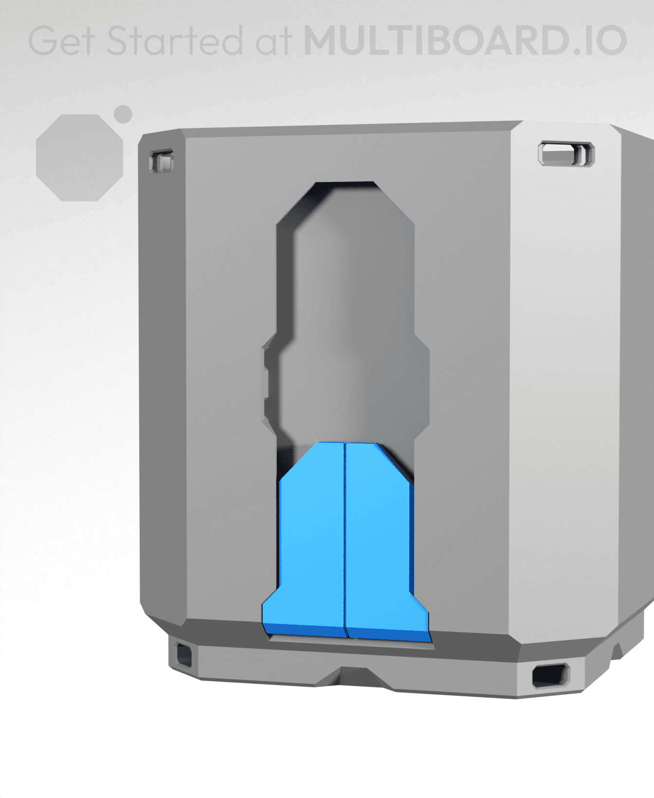 Plain - 0.5 LU Bin Fit - OI Fold-In Locked Lite Rail (0.5 MU Rail) 3d model