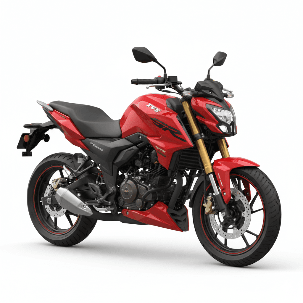 Motorcycle : TVS ApacheRTR200 Naked Sport Motorcycle 3d model