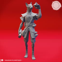 Litter of Tabaxi - Tabletop Miniatures (Pre-Supported) 3d model