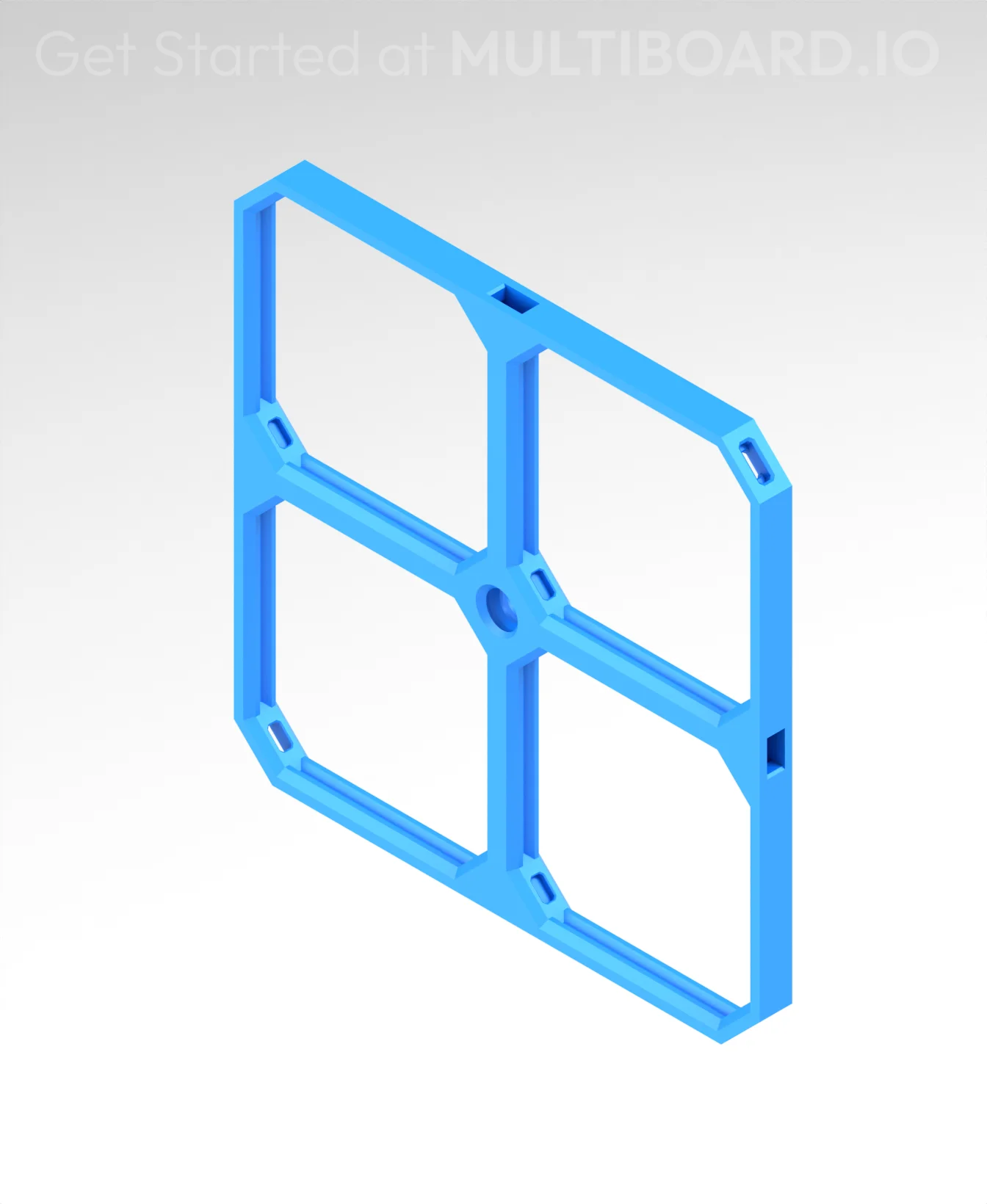 4x4 MU (2x2 LU) - MultiBoard Square Plate 3d model