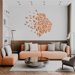 Geometric Lion wall art - A 3d model
