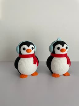 Knitted Penguin Figurine and Ornament / No Supports / 3MF Included 3d model