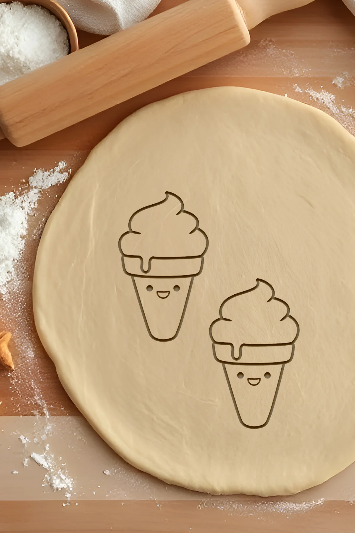 Ice Cream Cookie Cutter, Biscuit Cutter 3d model