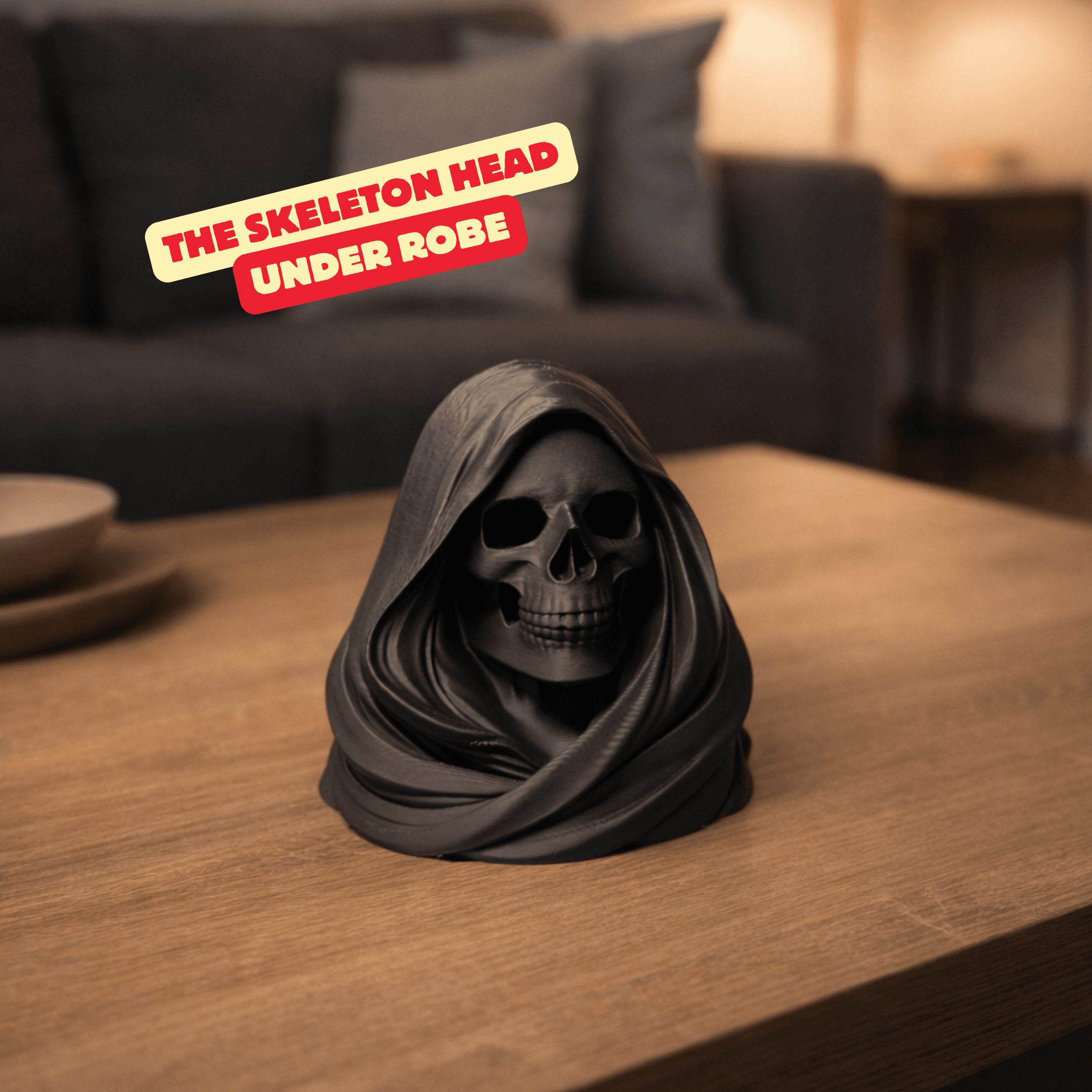 THE SKELETON HEAD UNDER ROBE / GOTHIC DECOR / HOMEDECOR / DECOR / SCULPTURE / ABSTRACT 3d model