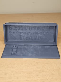 Halloween Coffin Dice Holder WITH FREE TTRPG ONE SHOT 3d model