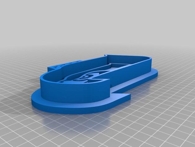 Seahawk Cookie Cutter and Mold 3d model