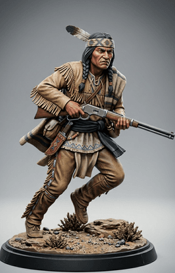 THE GREAT PLAINS WARRIOR - 3D MODEL - 50MM 3d model