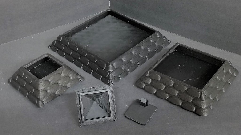 WORN STONE PYRAMID with SECRET COMPARTMENT 3d model