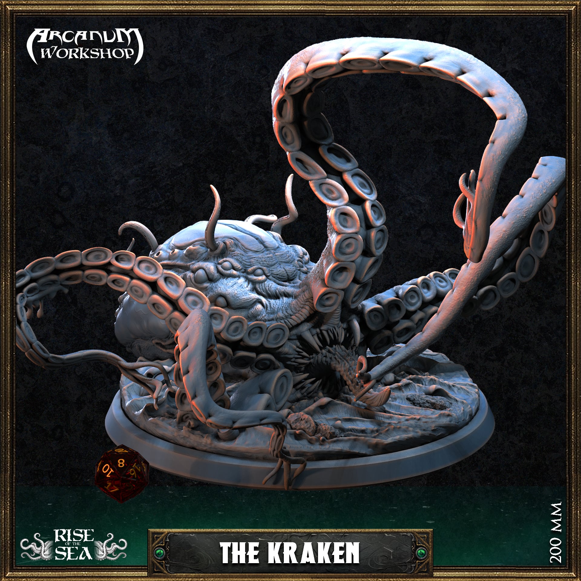 The Kraken 200mm (with Tentacles Pack) 3d model