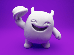 Dancing Monster with Hat – Cute 3D Printable Character for Display or Decoration 3d model