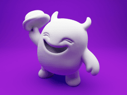 Dancing Monster with Hat – Cute 3D Printable Character for Display or Decoration 3d model