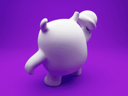 Dancing Monster with Hat – Cute 3D Printable Character for Display or Decoration 3d model