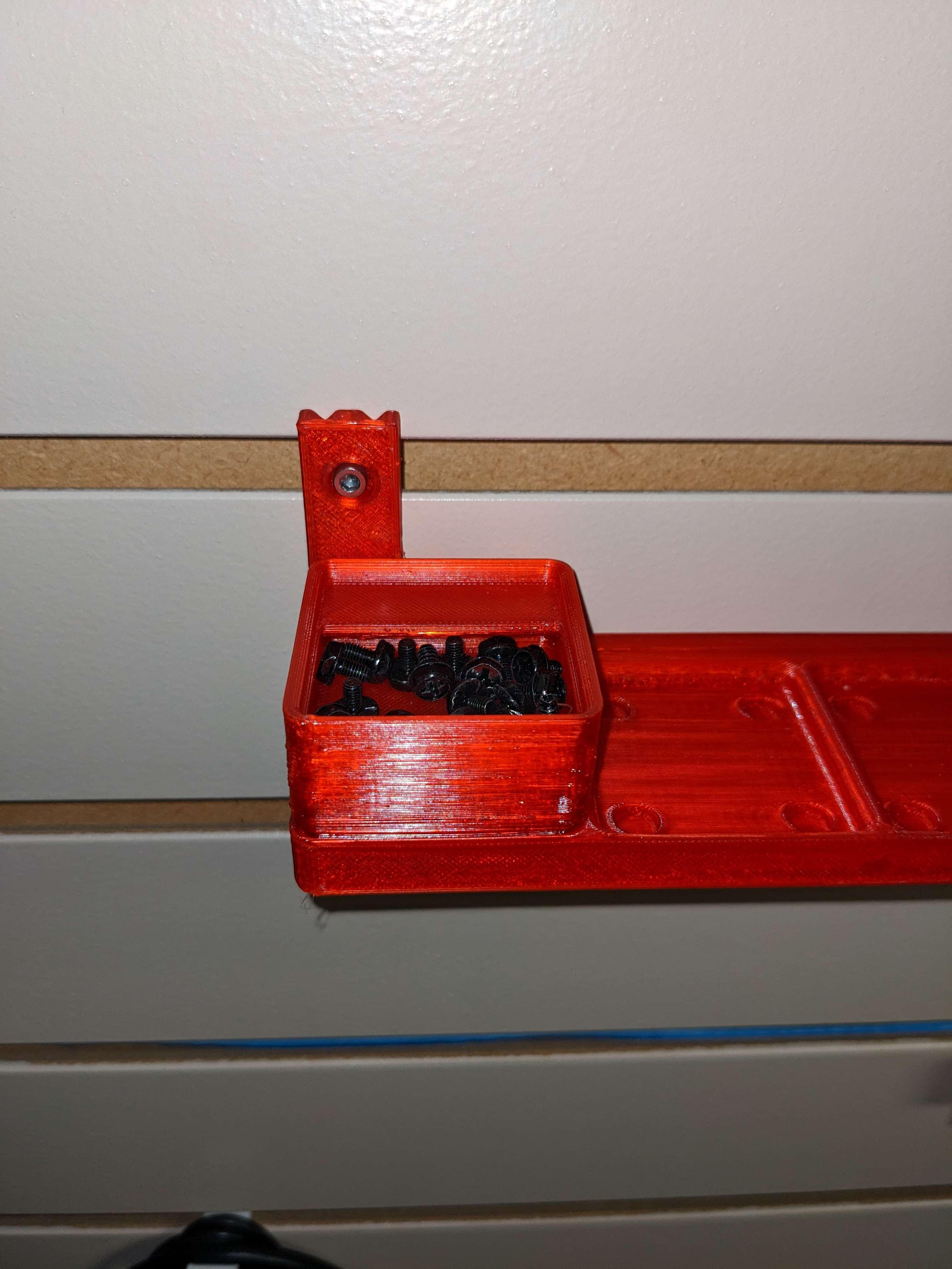 Gridfinity Wall Rack - Mounted with Self-Locking Slatwall Nut from ArdBoy - 3d model