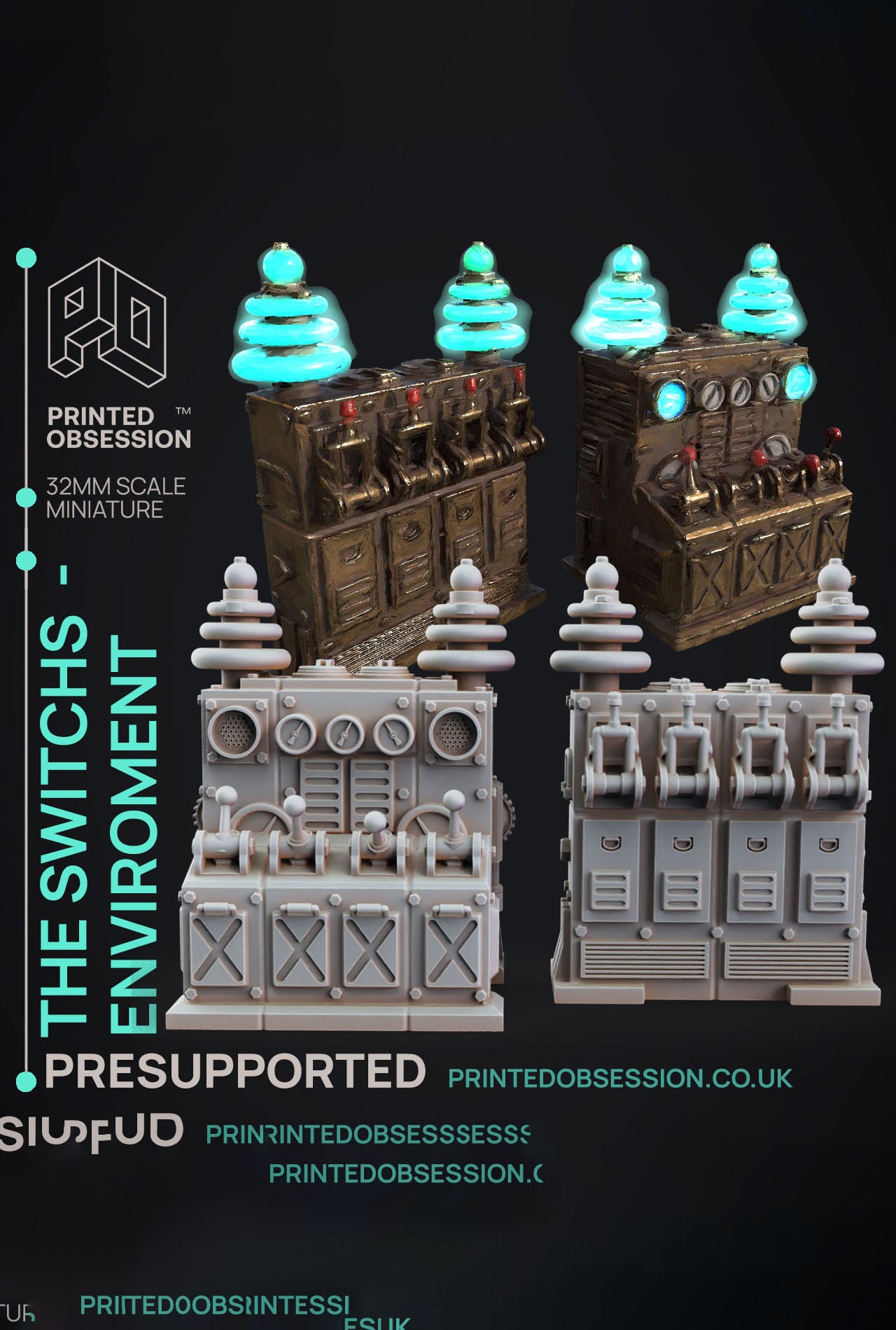 Switchboard - Dr Frankensteins Monster - PRESUPPORTED - Illustrated and Stats - 32mm scale 3d model