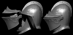 DRAKEBLOOD HELMET CANONICAL BUNDLE – 3 BEVOR SYSTEMS life size – Dark Souls Fan Art 3d model