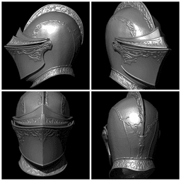 DRAKEBLOOD HELMET CANONICAL BUNDLE – 3 BEVOR SYSTEMS life size – Dark Souls Fan Art 3d model