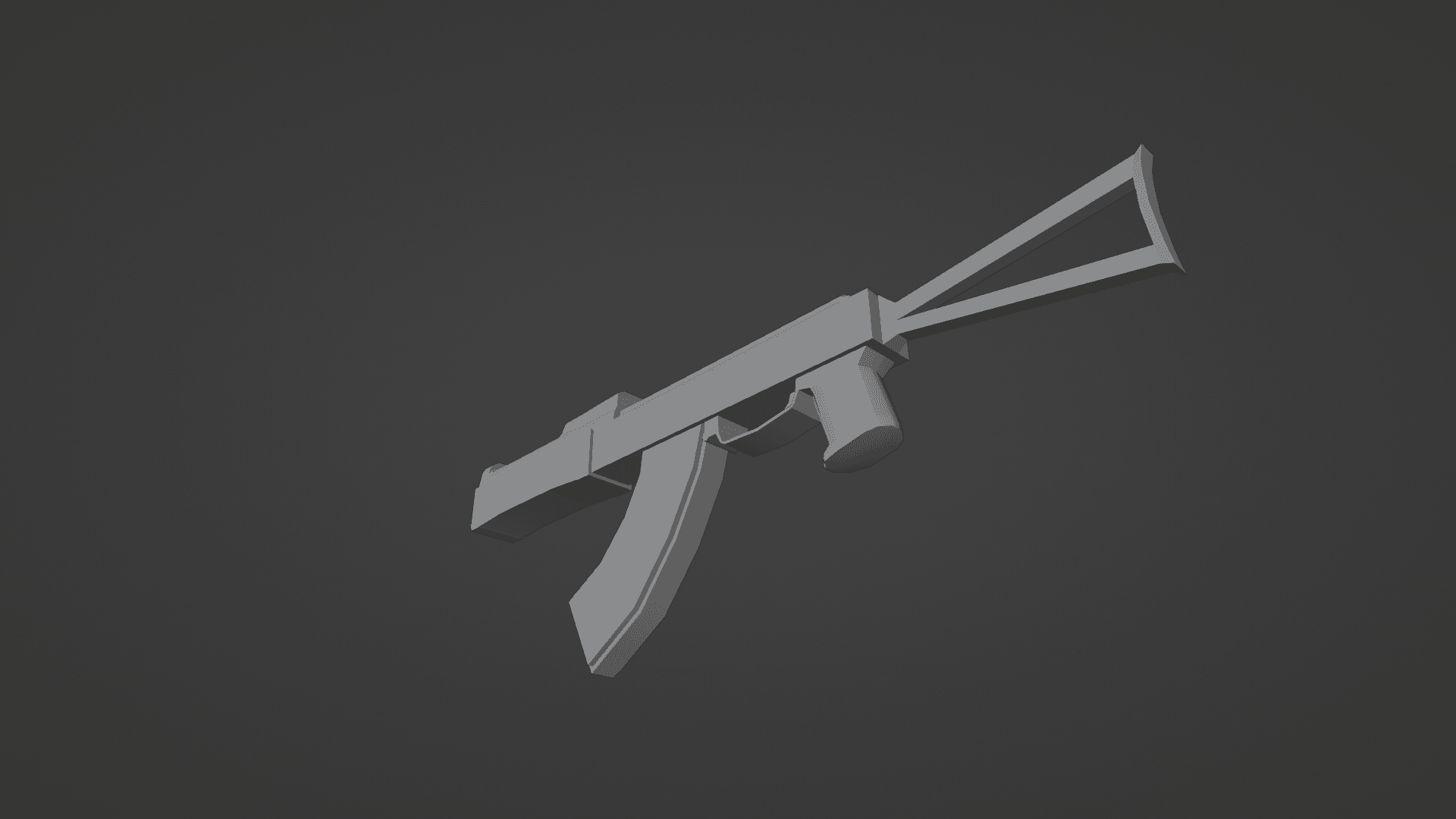 LOWPOLY AKS74 SMG for 3D printing 3d model