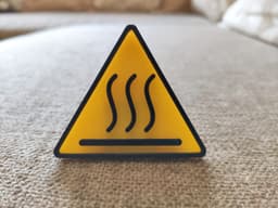 Caution Hot !!! Symbol 3d model