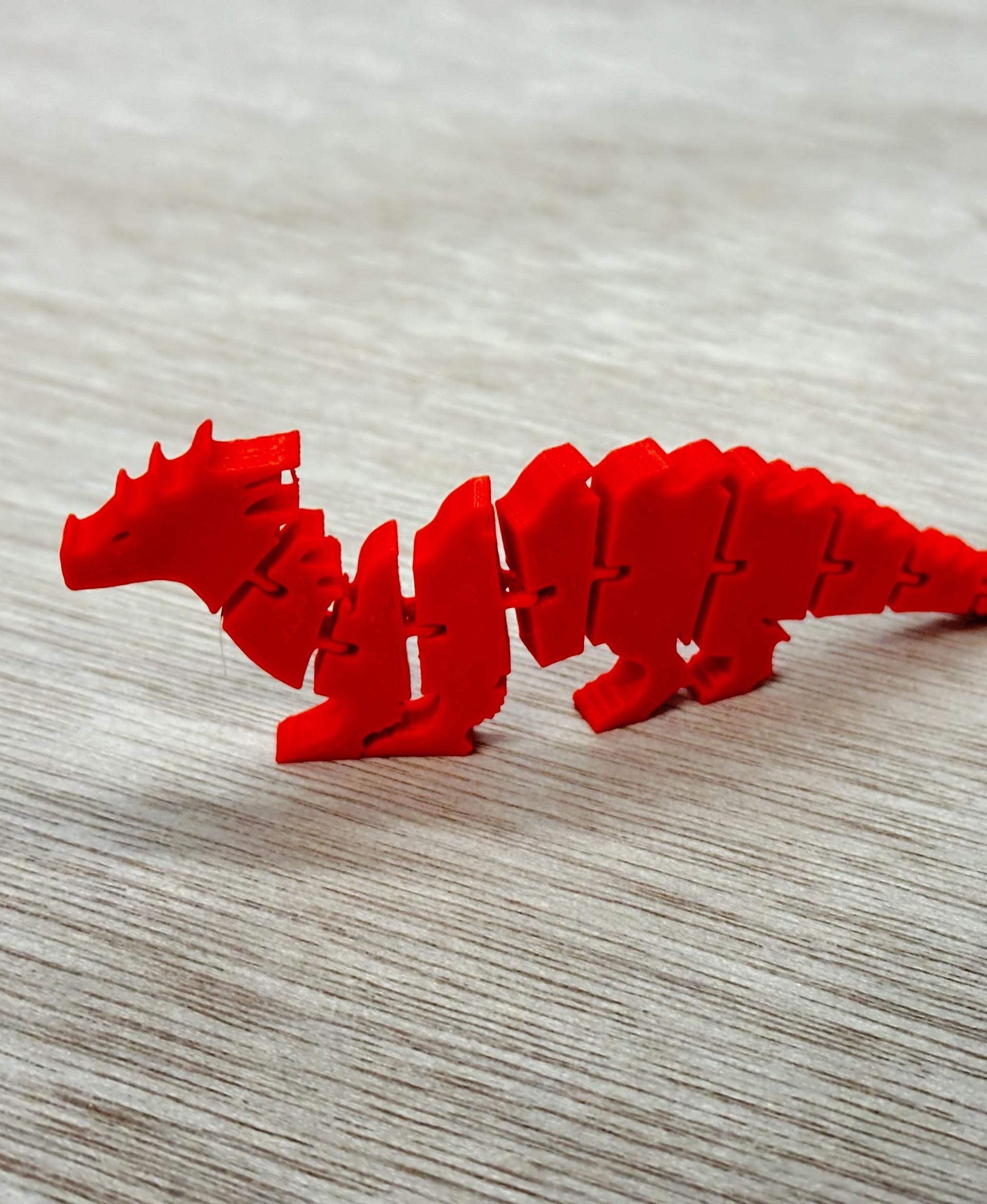 Flexi Articulated Dragon (Print in place) 3d model