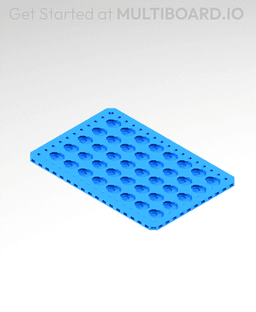 6x9 MU - Point Hole MU - MultiBoard Plate 3d model