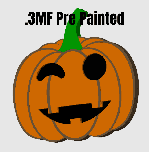 .3MF Winking pumpkin coaster/decoration - Print in place 3d model